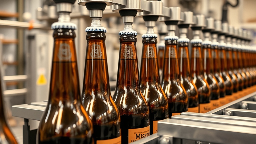 Botellas de cerveza Trentina envasadas